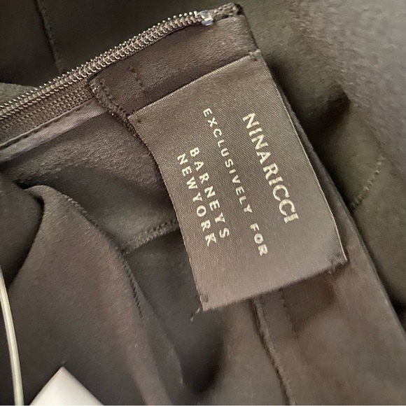 Nina Ricci for Barney's Black Silk Ruffle Dress - M - Picture 8 of 10